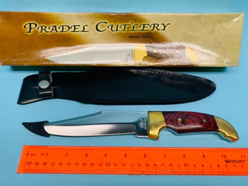 Photo 1 of 766600…11 inch overall Pakistan pradel cutlery knife with sheath in box