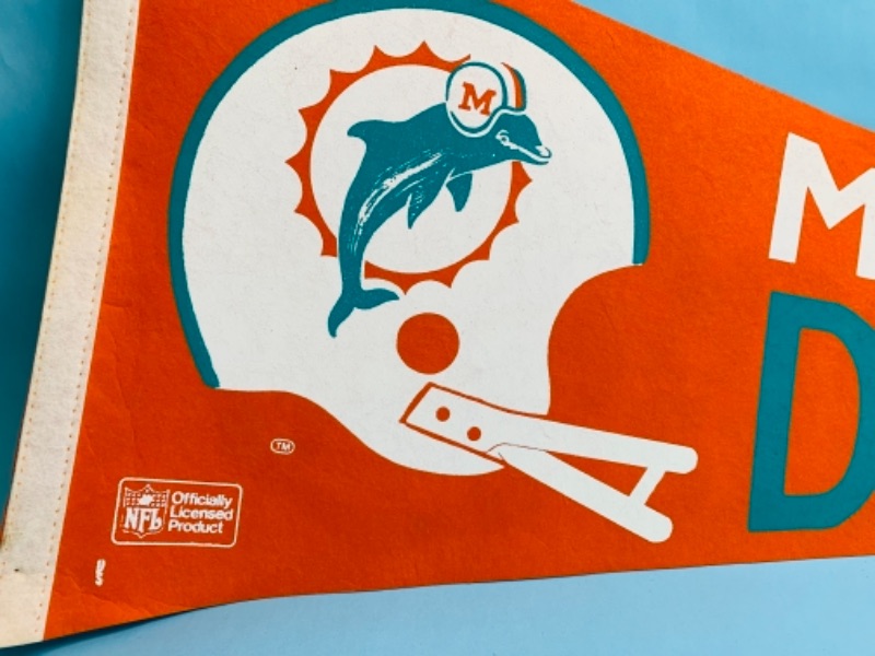 Photo 1 of 766621… vintage Miami dolphins pennant