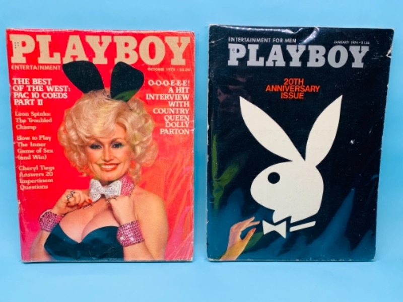 Photo 1 of 766627…adults only- vintage 1978and 1974 playboy magazines in plastic sleeves-shows some wear 