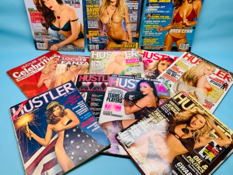 Photo 2 of 766633…adults only 12 hustler magazines- some show some wear 