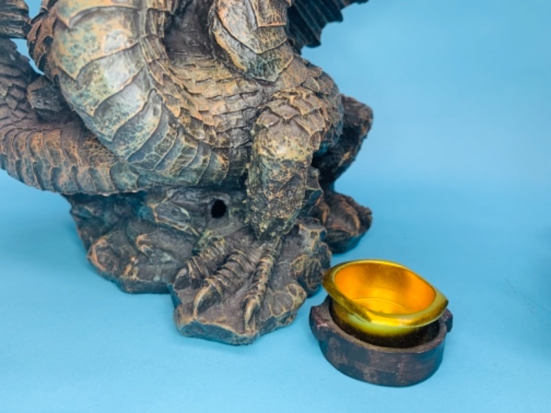 Photo 3 of 766665…large dragon incense burner and domed figure 