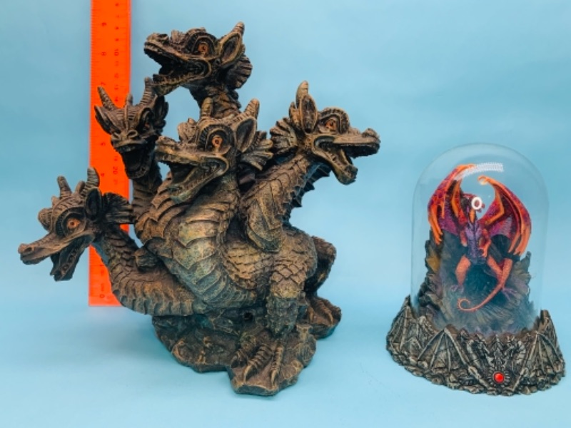 Photo 1 of 766665…large dragon incense burner and domed figure 