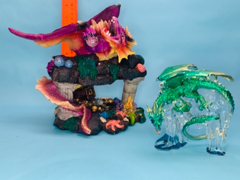 Photo 5 of 766666…2 piece mythical dragon figures 