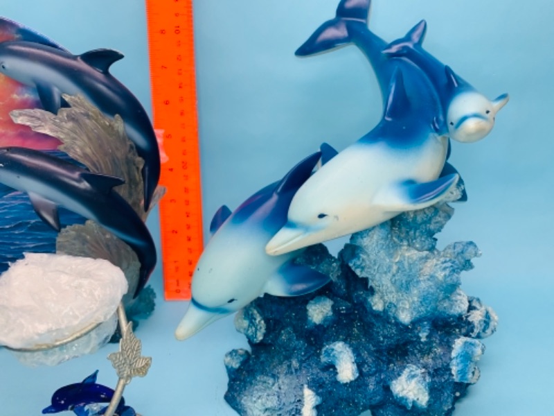 Photo 4 of 766667…4 pc dolphin figures 