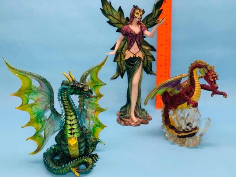 Photo 1 of 766677…3 pc mythical figurines 