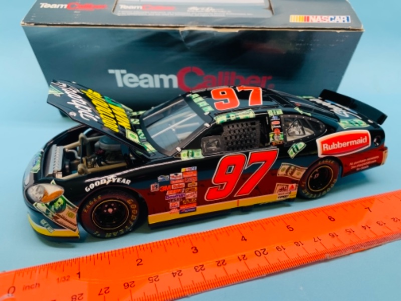 Photo 1 of 766684… team caliber 1:24 scale die cast  Kurt Busch sharpie 8 inch stock car in original box 