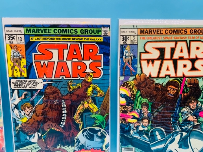 Photo 2 of 766689…3 vintage Star Wars comics newsstand in plastic sleeves 