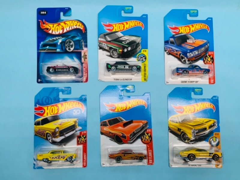 Photo 1 of 766701…6 hot wheels die cast cars in original packages 