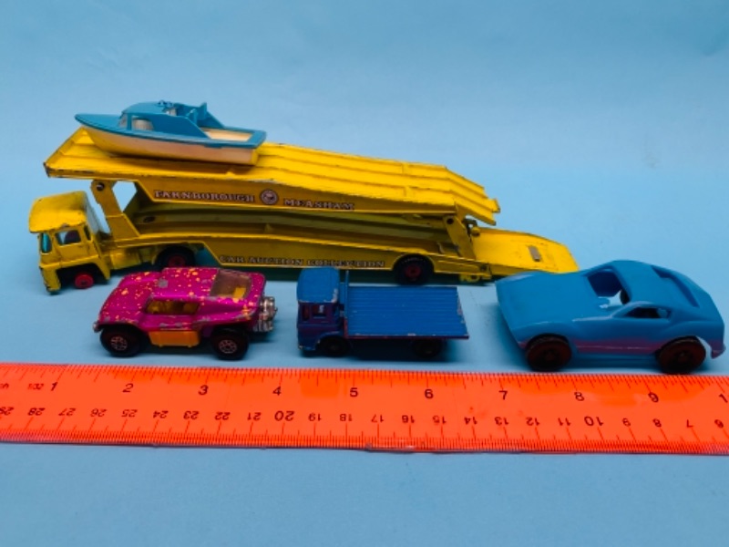 Photo 1 of 766703…4 vintage matchbox die casts made in England and two other vintage plastics