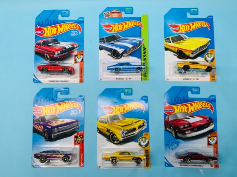 Photo 1 of 766714…6 hot wheels muscle cars in original packages 