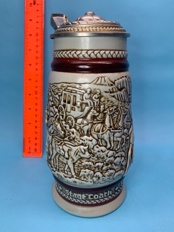 Photo 3 of 766727…vintage 9” western stein handcrafted in Brazil 