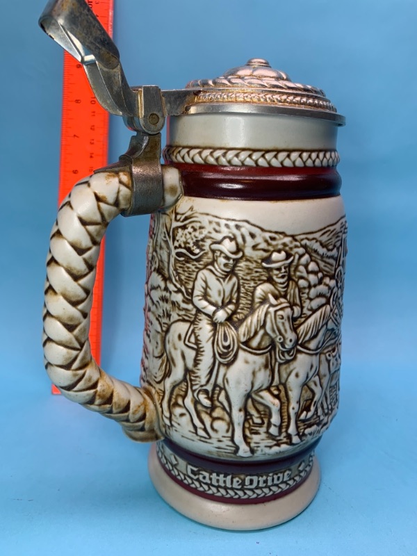 Photo 1 of 766727…vintage 9” western stein handcrafted in Brazil 