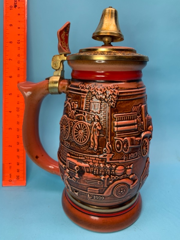 Photo 1 of 766728…vintage 9” firefighters stein 
