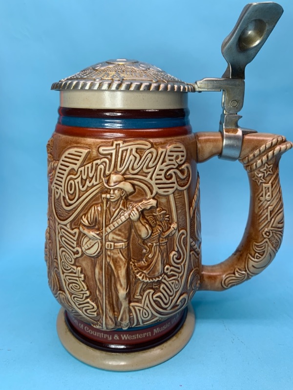 Photo 2 of 766729…8 inch country and western stein handcrafted in Brazil 