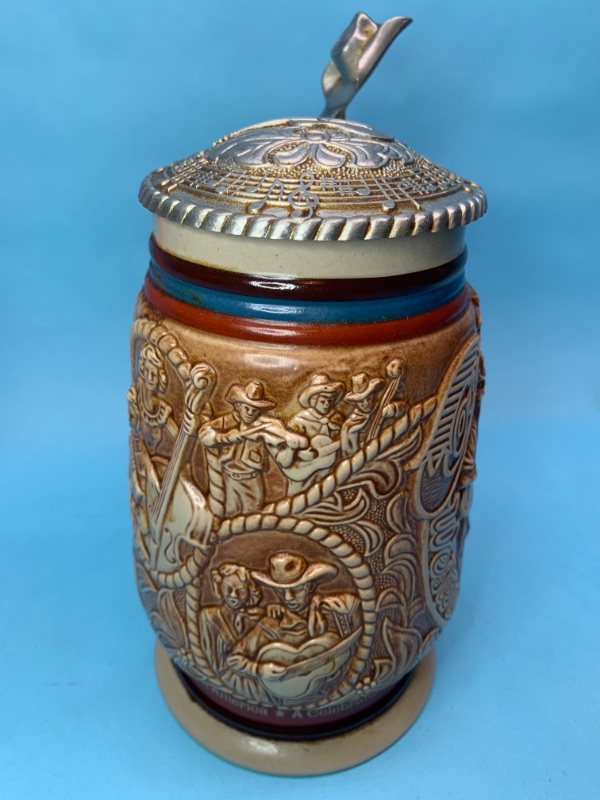 Photo 3 of 766729…8 inch country and western stein handcrafted in Brazil 