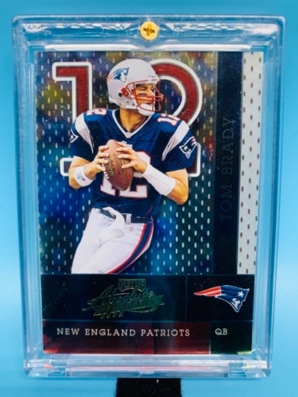 Photo 1 of 766737… Playoff absolute memorabilia 2002 Tom Brady card 134 in hard plastic case