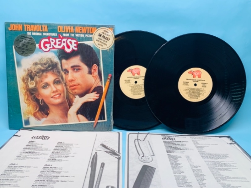 Photo 1 of 766743…1978 grease soundtrack vinyl set in great condition for age in plastic sleeve 