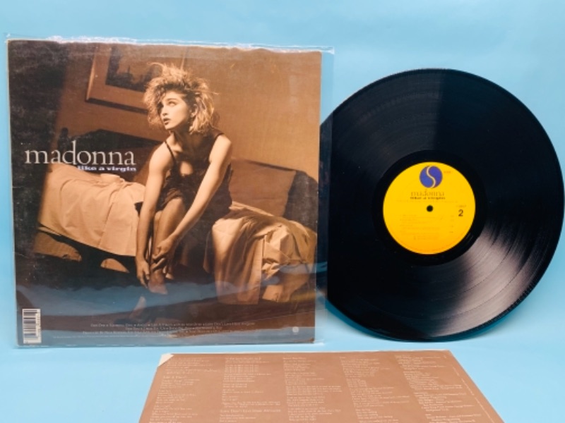 Photo 2 of 766749…1984 Madonna like a virgin vinyl great condition for age in plastic sleeve 