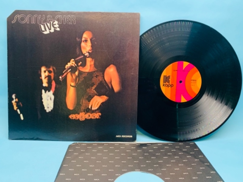 Photo 1 of 766752…1971 sonny and Cher live vinyl great condition for age in plastic sleeve 