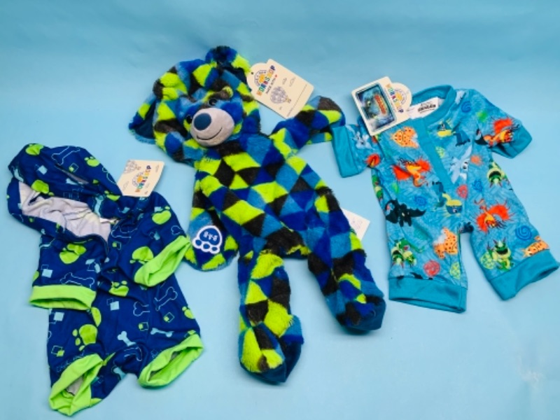 Photo 1 of 766790…unstuffed build a bear and two outfits with tags
