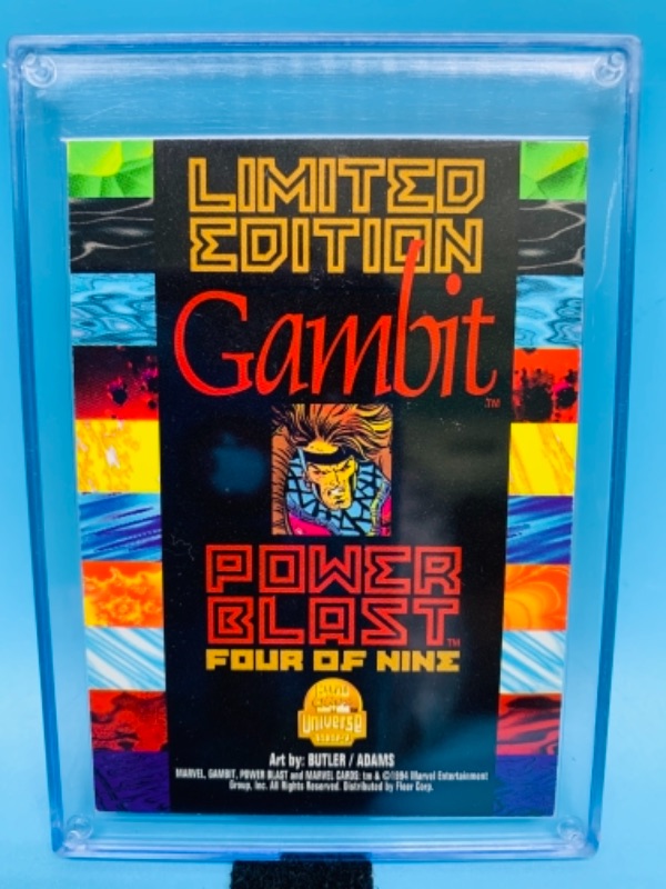 Photo 2 of 766795…1994 gambit Limited edition foil power blast card in hard plastic case