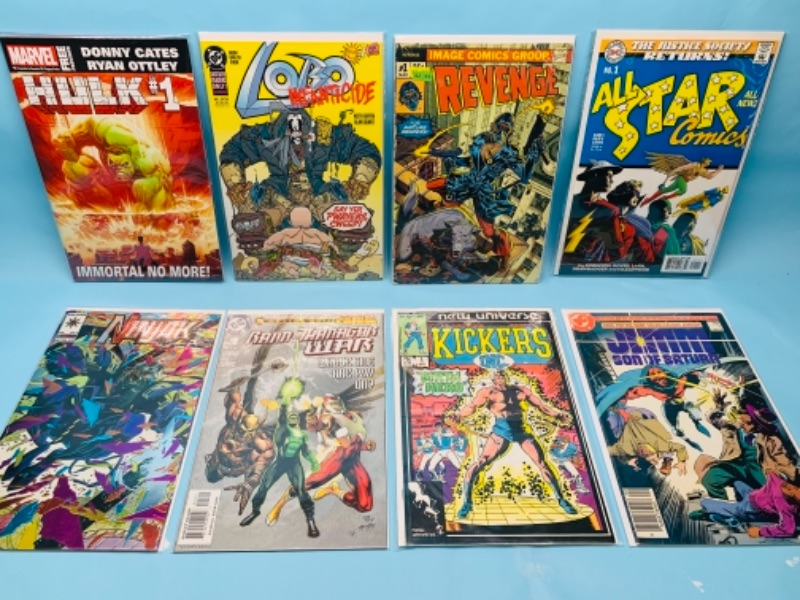 Photo 1 of 766803…8 comics all no. 1’s in plastic sleeves 