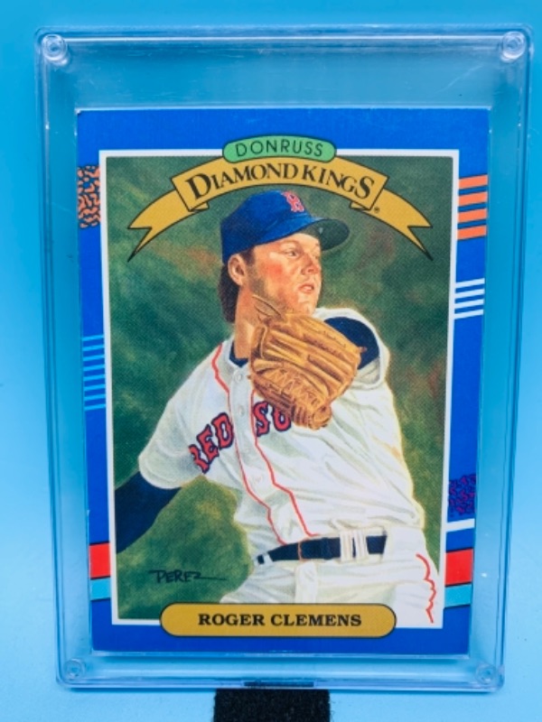 Photo 1 of 766825…rare highly collectible donruss diamond kings Roger Clemens card 9 in hard plastic case