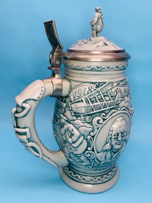 Photo 3 of 766827…10 inch postal service stein handcrafted in Brazil 