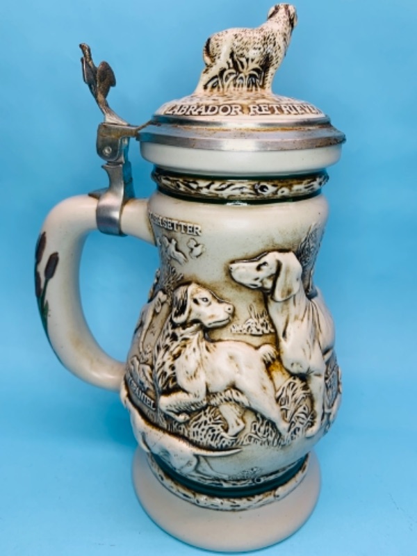 Photo 2 of 766829…9 inch great dogs of the outdoors stein handcrafted in Brazil 