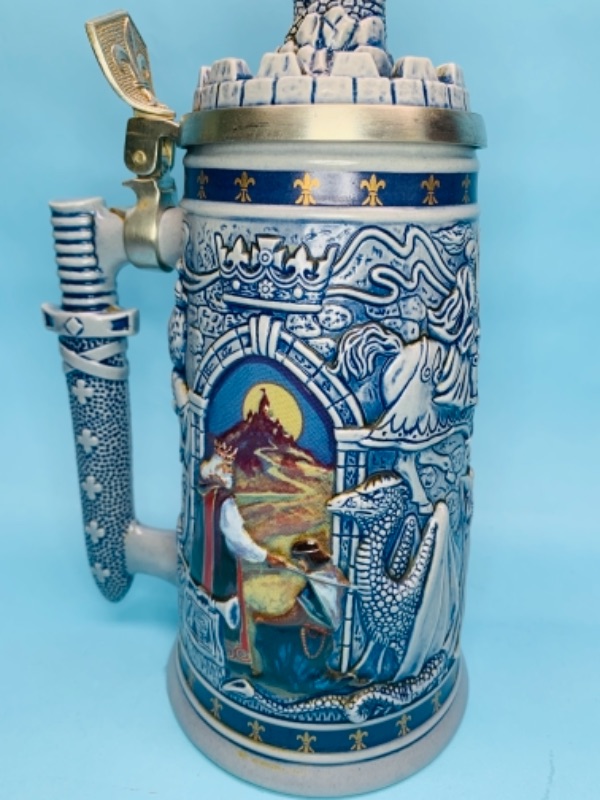 Photo 2 of 766832…9 inch knights of the realm stein handcrafted in Brazil 