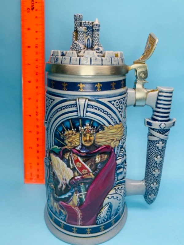 Photo 1 of 766832…9 inch knights of the realm stein handcrafted in Brazil 
