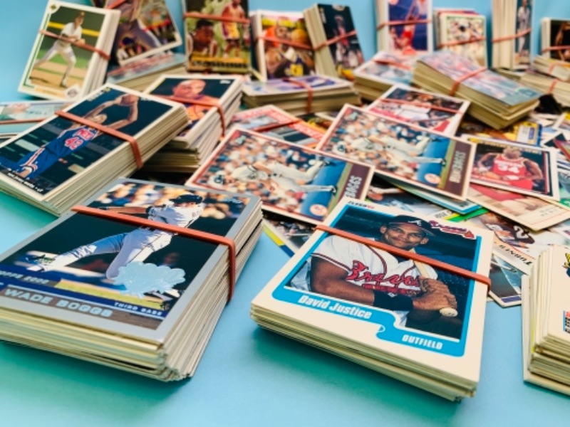 Photo 3 of 766833…over 1800 mixed and unsorted  sports trading cards 