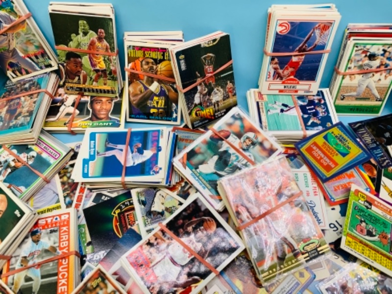 Photo 6 of 766833…over 1800 mixed and unsorted  sports trading cards 