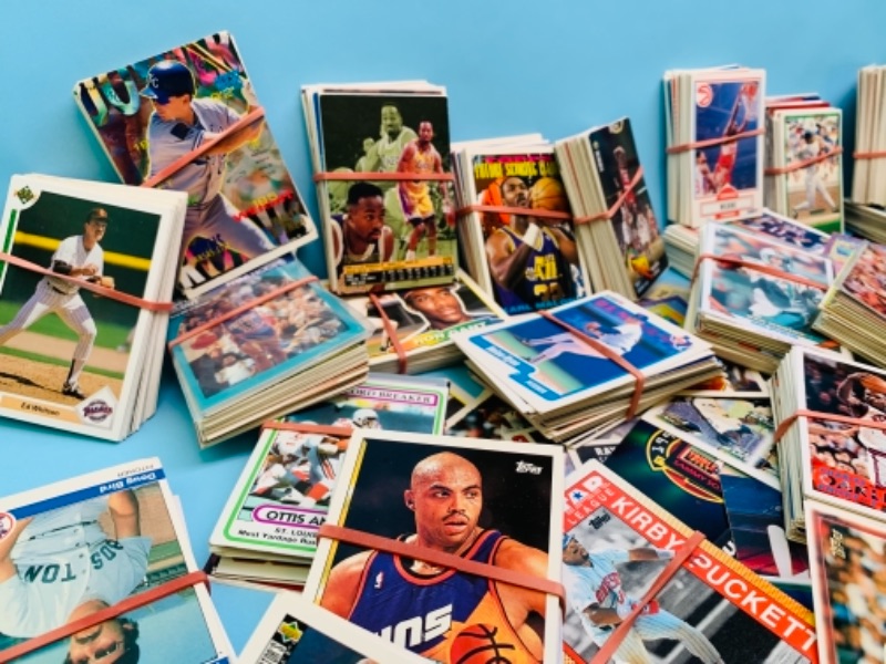 Photo 7 of 766833…over 1800 mixed and unsorted  sports trading cards 