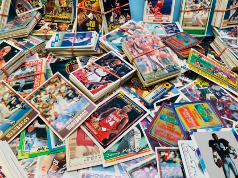 Photo 2 of 766833…over 1800 mixed and unsorted  sports trading cards 