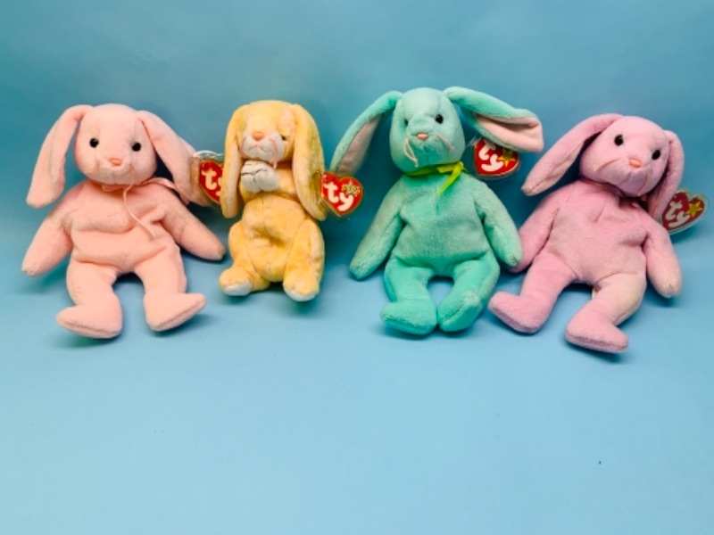 Photo 1 of 766837…4 beanie babies ty bunnies 