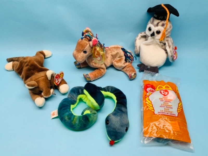 Photo 1 of 766842…5 beanie babies ty plushies 