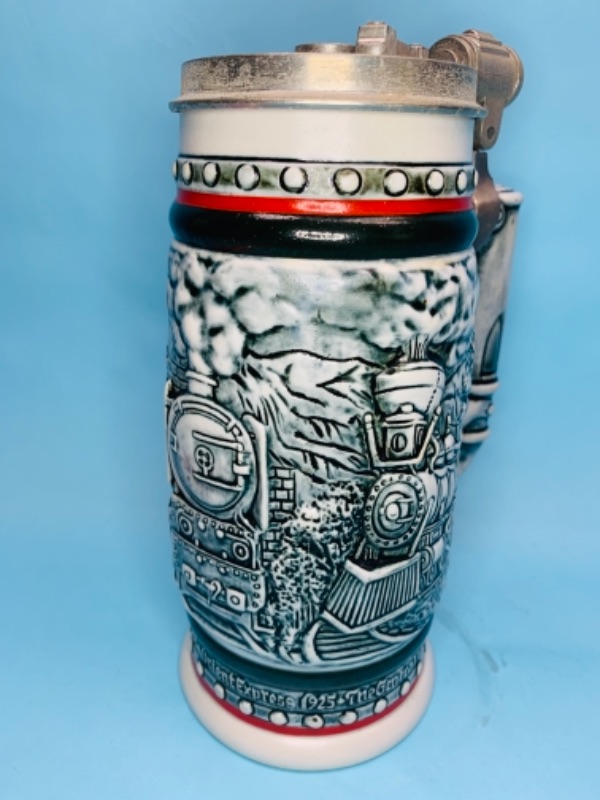 Photo 2 of 766849…8 inch train stein handcrafted in Brazil 