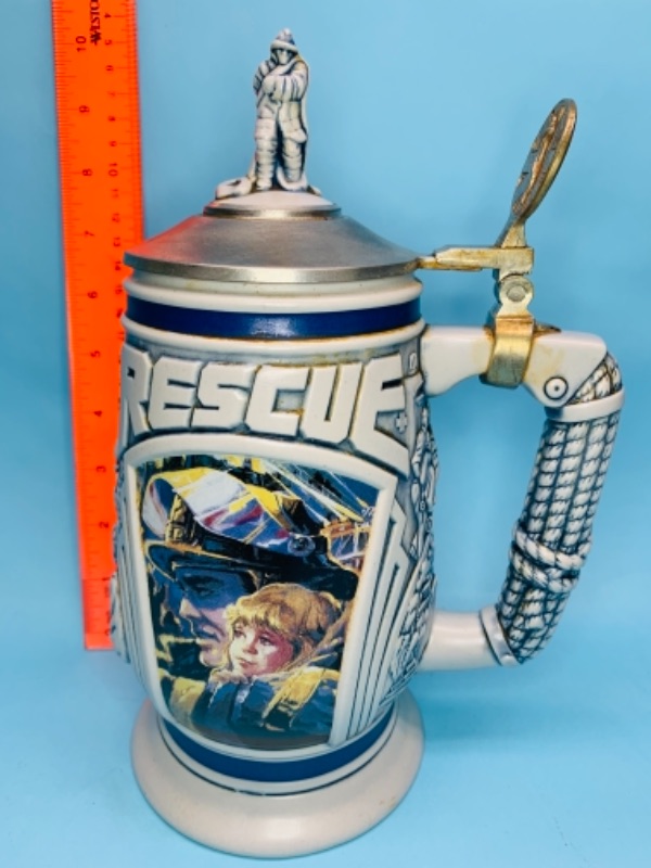 Photo 1 of 766850…10 inch rescue workers stein handcrafted in Brazil 