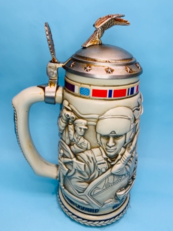 Photo 2 of 766854…10 inch American armed forces stein handcrafted in Brazil 