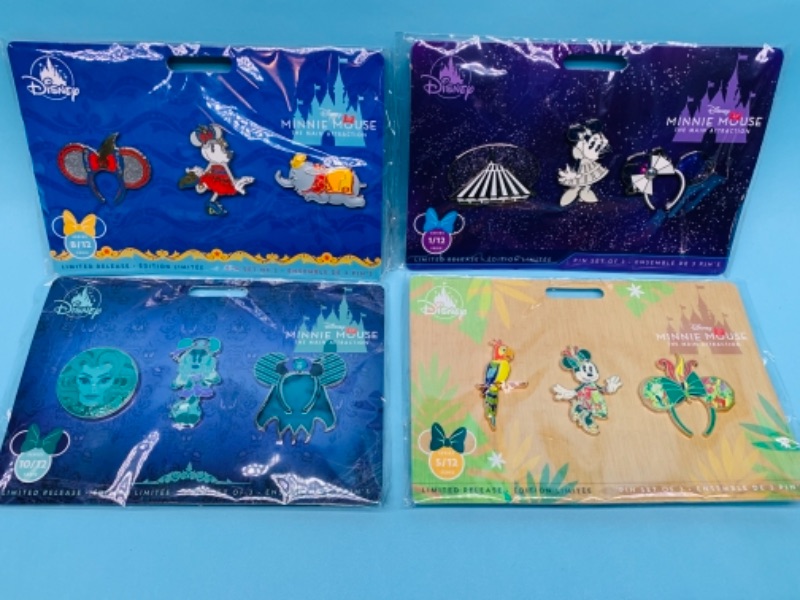 Photo 1 of 766855…4 sets Disney limited release pins in packages -  12 pins total 