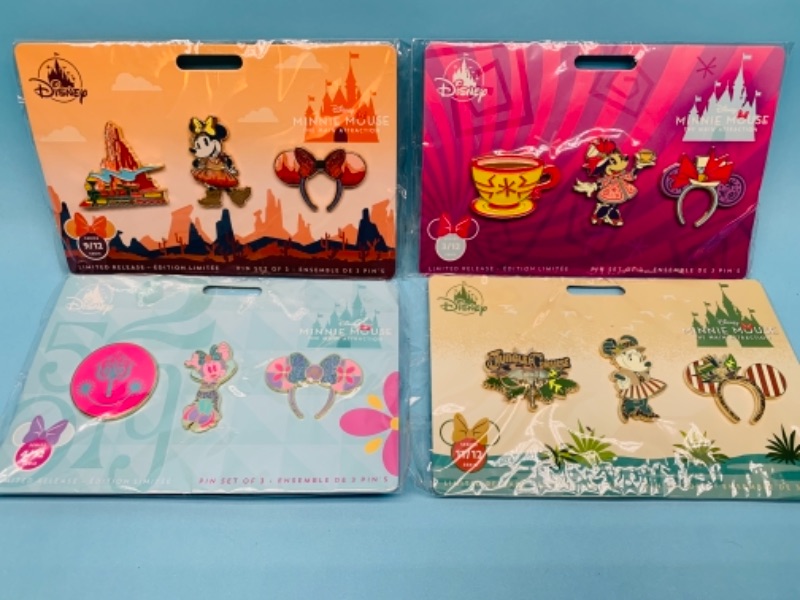 Photo 1 of 766857…4 sets Disney limited release pins in packages 12 pins total 