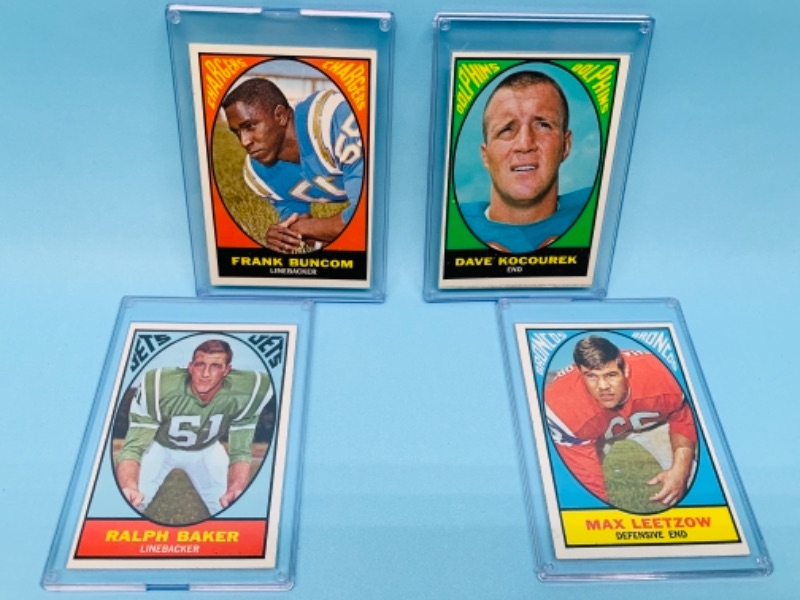 Photo 1 of 766864…vintage 1967 football quiz  cards in hard plastic cases 