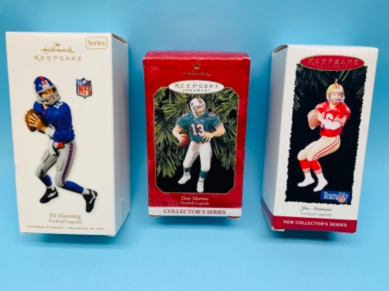 Photo 1 of 766866…3 hallmark football ornaments in original boxes 