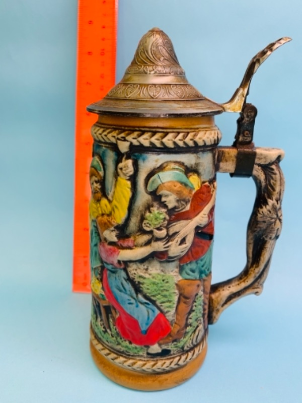 Photo 1 of 766872…vintage 8 inch German lidded stein 