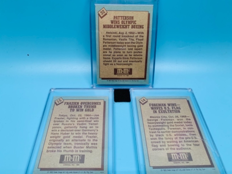 Photo 2 of 766881…1983 m and m’s Olympic boxing heroes cards in hard plastic cases 
