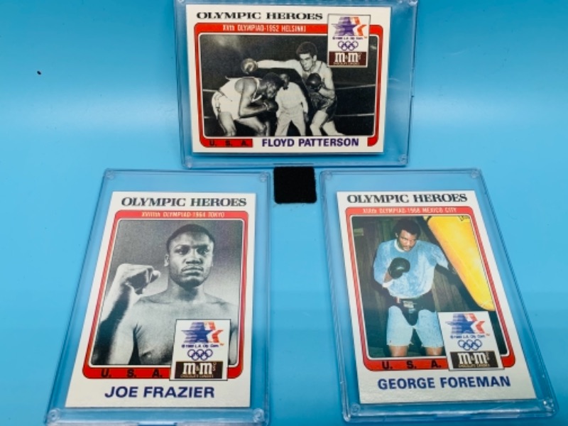 Photo 1 of 766881…1983 m and m’s Olympic boxing heroes cards in hard plastic cases 