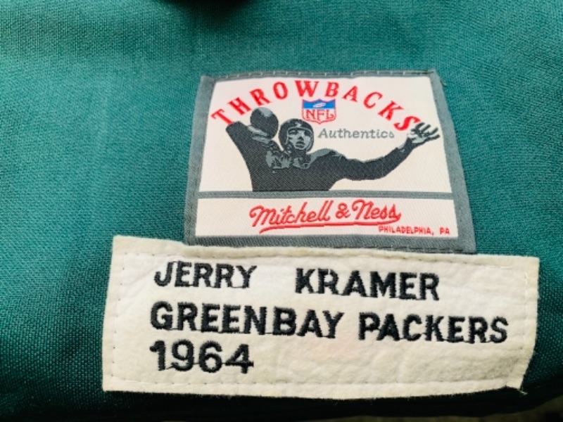 Photo 4 of 766886…1964 Jerry Kramer throw back jersey Green Bay Packers Mitchell and ness size 56