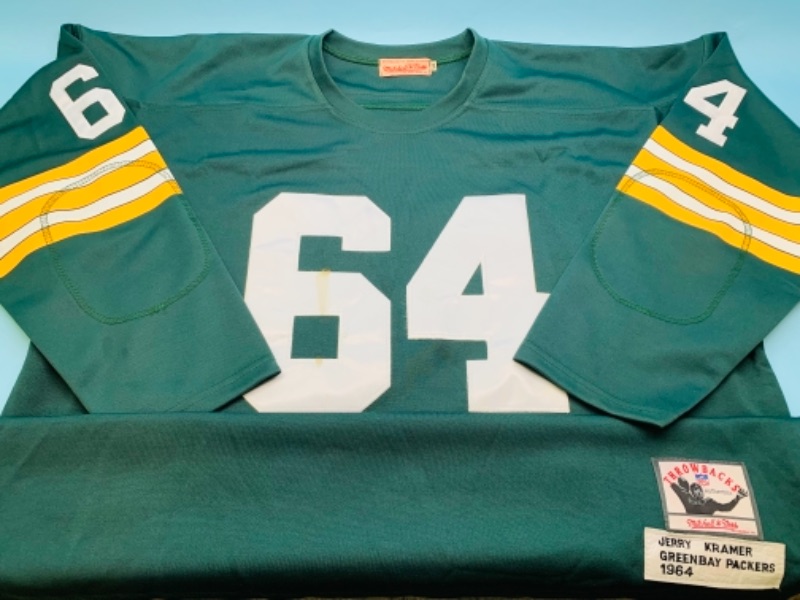 Photo 1 of 766886…1964 Jerry Kramer throw back jersey Green Bay Packers Mitchell and ness size 56