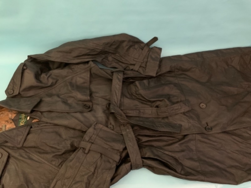 Photo 1 of 766890…xl kaluha leather trench coat 